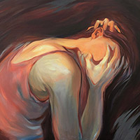 Rachel Hall - <em>Undiagnosed</em> Oil on canvas 24" x 36" 2020 $475