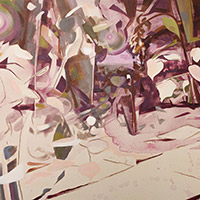 Elise Howell - <em>Deep Breath</em> Acrylic and oil on canvas 36" x 60" 2020 $3,200