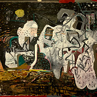Edmund Merricle - <em>For W.D.</em> Oil and wax on canvas 69" x 67" 2020 $2,250