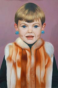 Tracy Kerdman (New York, NY)<br/><em>The Boy in the Fur</em><br />oil on canvas, 22" x 28"<br /><a href='http://www.tkerdman.com'>tkerdman.com</a>