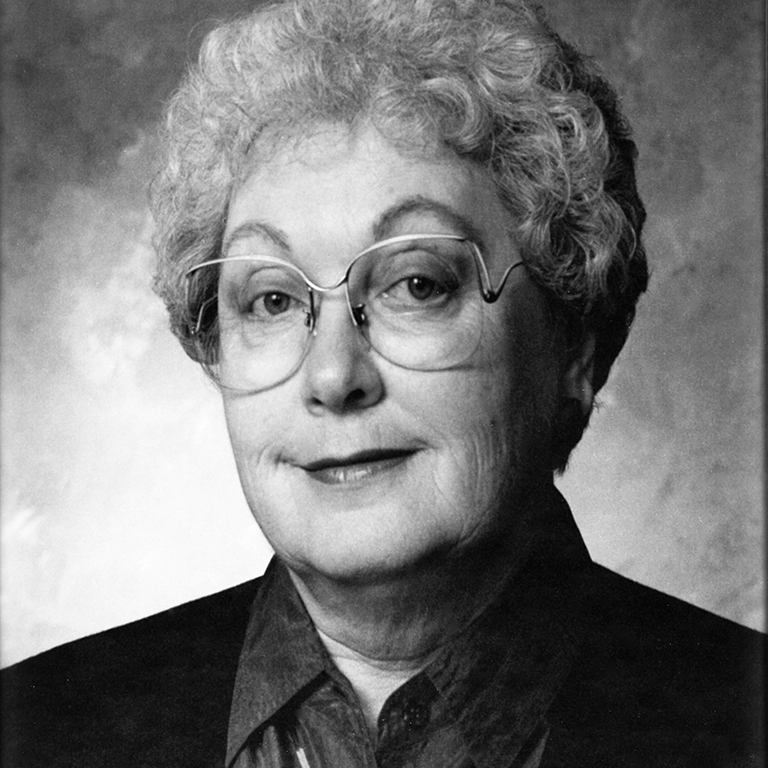 black and white portrait of Eleanor L. Turk from her days as an IU East faculty member