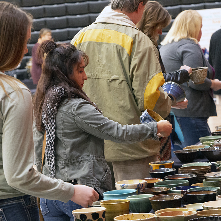 Empty Bowls returns to IU East on March 29. IU East students and local community potters prepared 250 ceramic bowls for this year's event. The bowls are glazed before the event to raise funds to fight hunger.